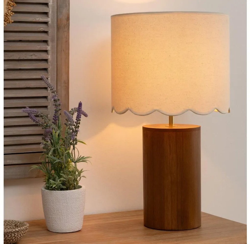 Atmosphera - Stolná lampa VANIA 1xE27/40W/230V borovica