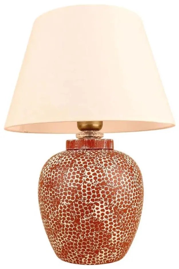 Stolná lampa RAMZES 1xE27/40W/230V krémová/červená
