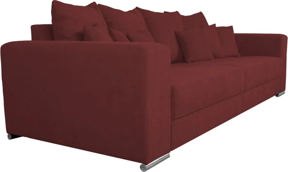 Široká pohovka Rosa, červená látka