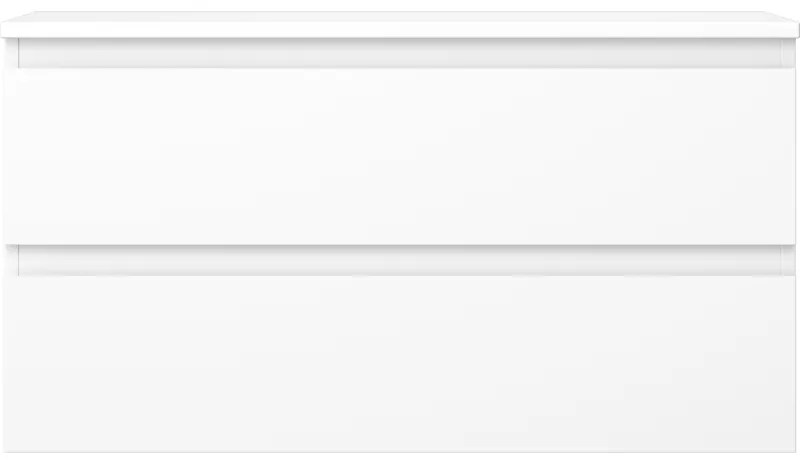 Mexen Orio, kúpeľňová skrinka 90 cm s hornou časťou, 2 zásuvky, biela matná, 91A10-09047-2-BFFC01
