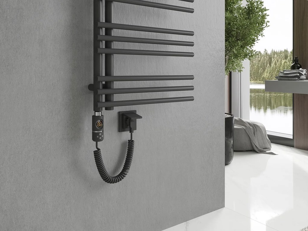 Mexen Neptun, elektrické vykurovacie teleso 1200 x 500 mm, 600 W, antracitová, W101-1200-500-2600-66