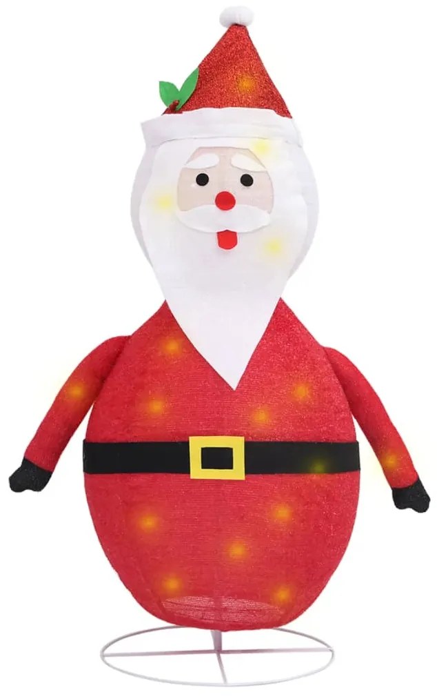 vidaXL Vianočná ozdoba figúrka Santa Claus LED luxusná látka 90 cm