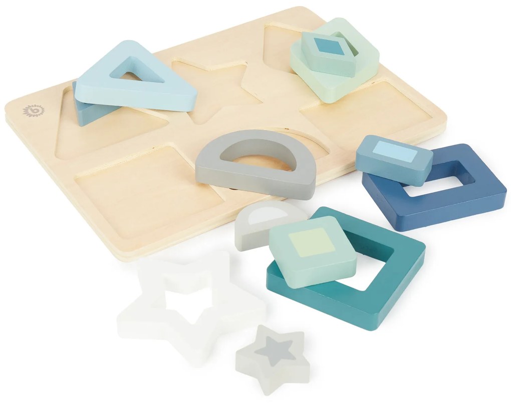 Bieco - Drevené vkladacie puzzle - tvary