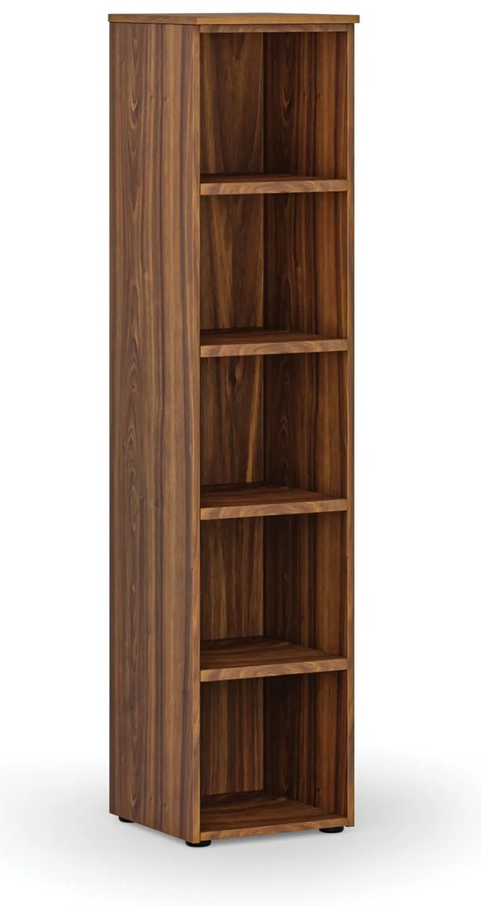 Kancelársky regál PRIMO WOOD, 400 x 420 x 1781 mm, orech
