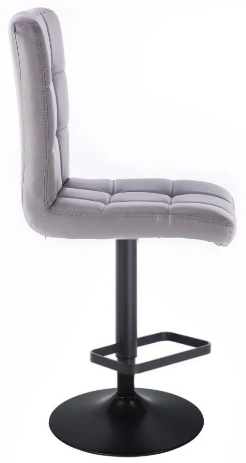 LuxuryForm DESIGN Barová stolička TOLEDO na čiernom tanieri - šedá