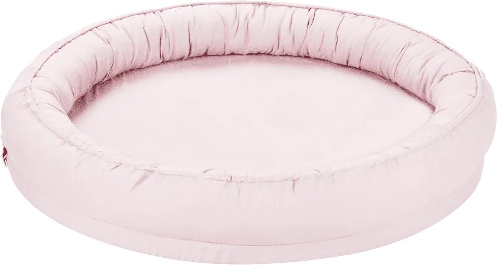 Ľanové hniezdo pre deti púdrovo ružová