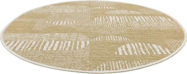 Obojstranný koberec BRUSSELS 206131/10820 béžový / krémový kruh