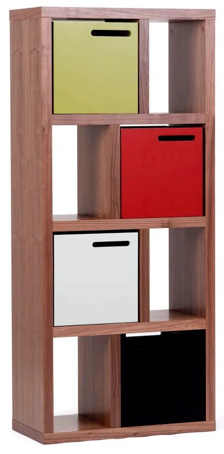 Hnedá knižnica v dekore orecha 70x159 cm Berlin – TemaHome