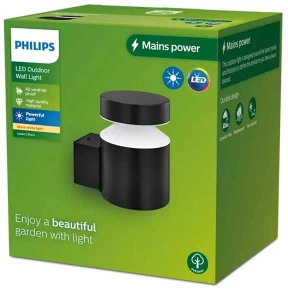 Philips - LED Vonkajšie nástenné svietidlo LAVEN LED/6W/230V 2700K IP44