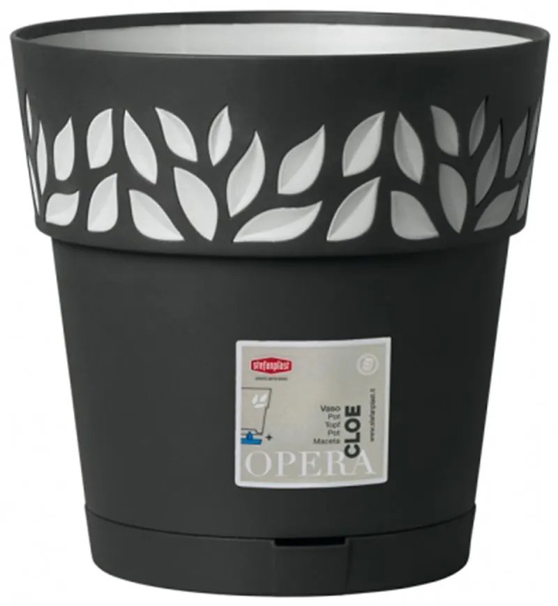 Obal Cloe plastový antracit 20x19cm