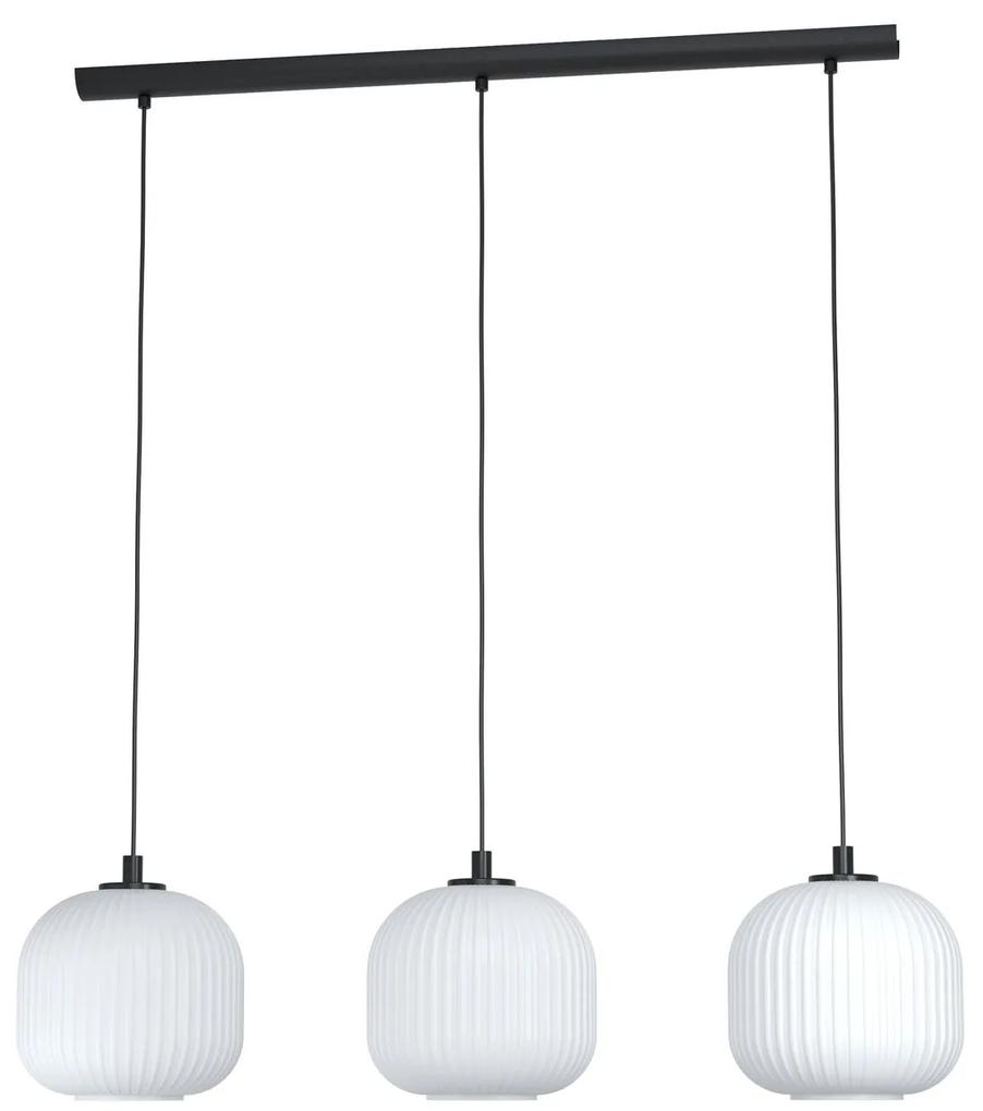 EGLO Moderné závesné osvetlenie nad jedálenský stôl MANTUNALLE, 3xE27, 40W, bieločierne