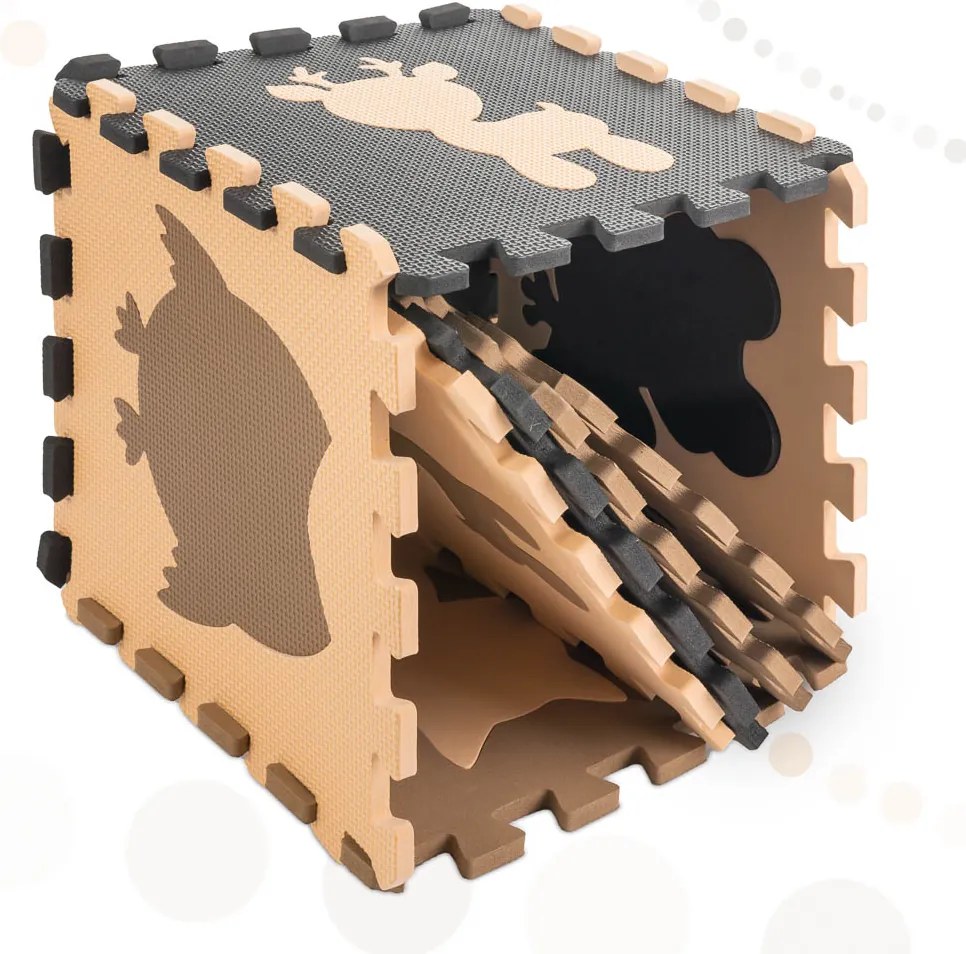 KIK Detská penová podložka puzzle EVA 9 dielov 85 x 85 cm
