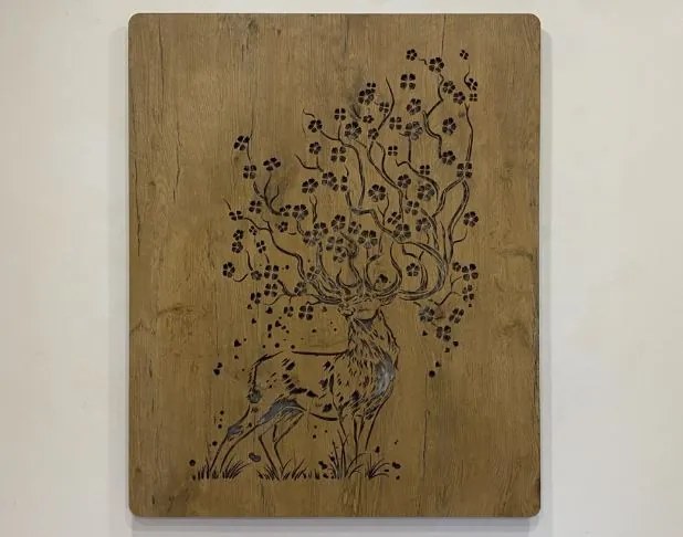 Led obraz Jeleň a sakura