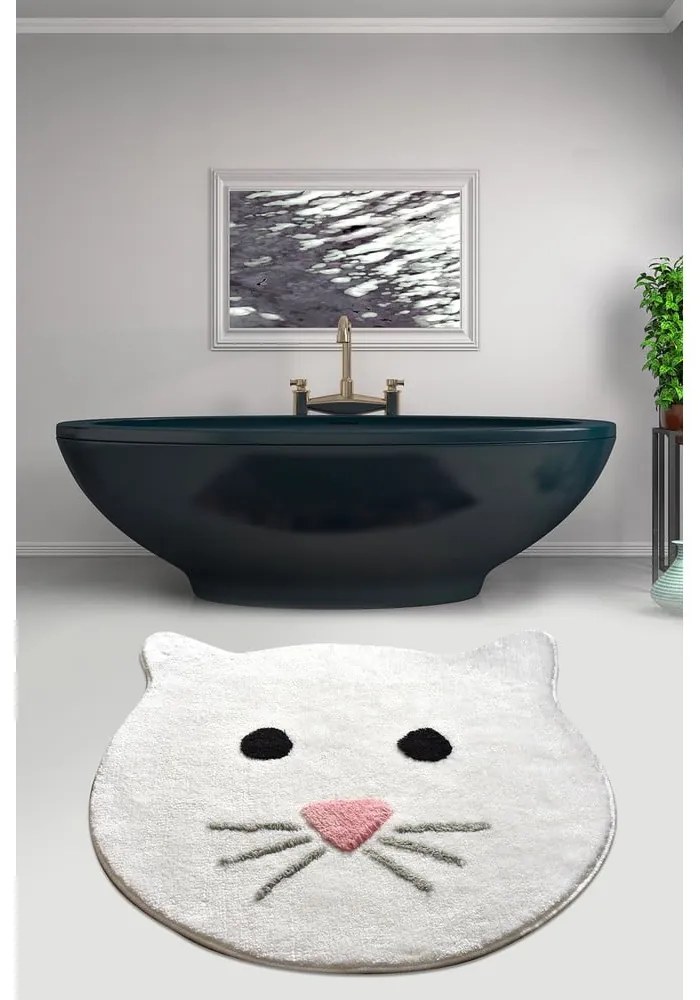 Biela kúpeľňová predložka 90x90 cm – Foutastic