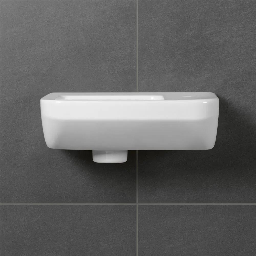 VILLEROY &amp; BOCH Architectura závesné umývadielko s otvorom vpravo, s prepadom, 360 x 260 mm, biela alpská, 43733601