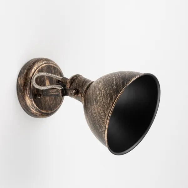 Brilagi - Nástenné bodové svietidlo TECHNO 1xE27/60W/230V bronzová/patina