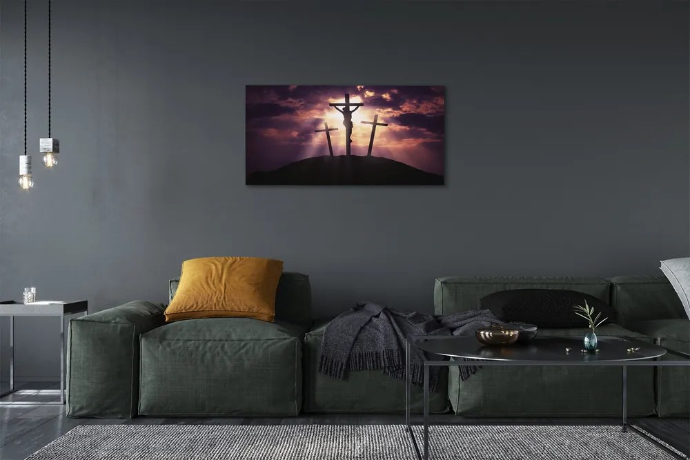Obraz na plátne Jesus cross 125x50 cm