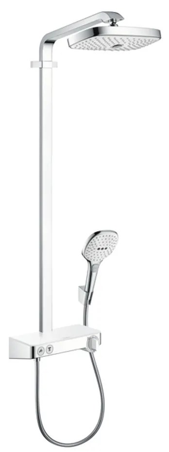 Hansgrohe Raindance Select E, Showerpipe 300 2jet EcoSmart 9 l/min s termostatom ShowerTablet Select 300, biela/chrómová, HAN-27283400