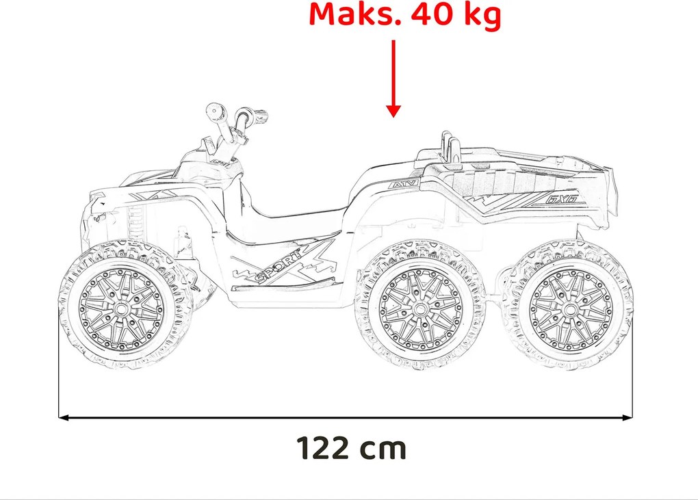 Ramiz Quad Sport TX ATV Červená