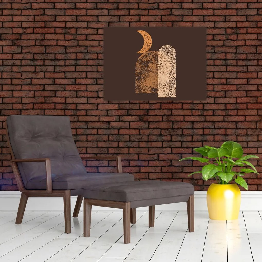 Obraz - Oranžové oblúky N⁰2 (70x50 cm)