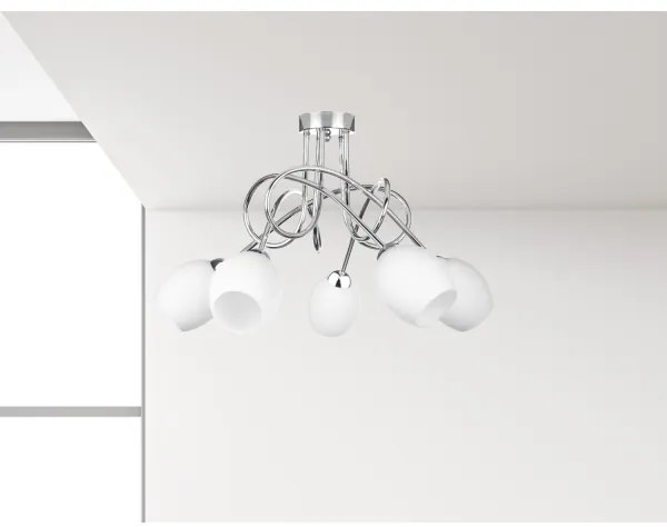 Prisadený luster TWIST WHITE 5xE14/40W/230V