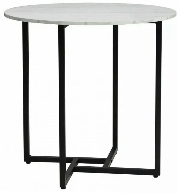 Okrúhly jedálenský stôl ALTO II 80 cm, dekor biely mramor