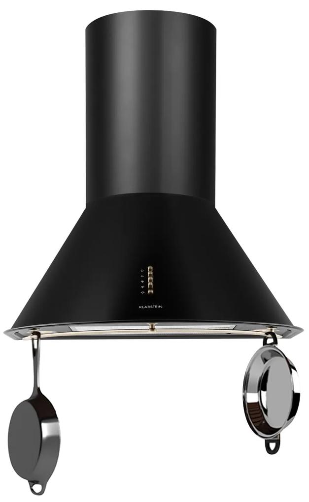 Noir, digestor, 60 cm, komínový, 490 m³/h, retro dizajn, nehrdzavejúca oceľ, čierny