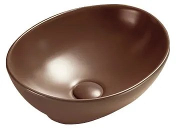 Mexen Elza, umývadlo na dosku 40 x 33 cm, hnedá matná, 21014068