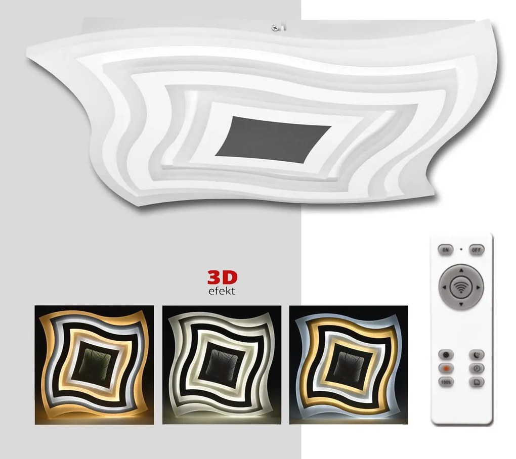 LED ARTE 3D stmievateľné stropné svietidlo s DO