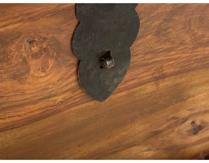 furniture-nabytek.cz - Masívny konferenčný stolík Merlin z palisandru, lakovaný, hnedý – 95×95×45 cm