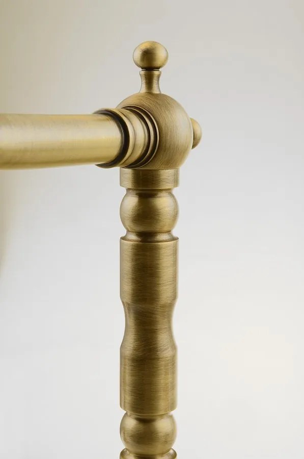 Sapho Sapho, ANTEA trojprvková umývadlová batéria s retro hubicou, s výpusťou, bronz, 3226