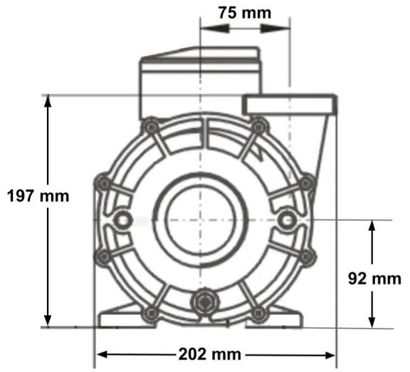 LX Vodné čerpadlo pre vírivky WP300 3,0HP (2-Speed)