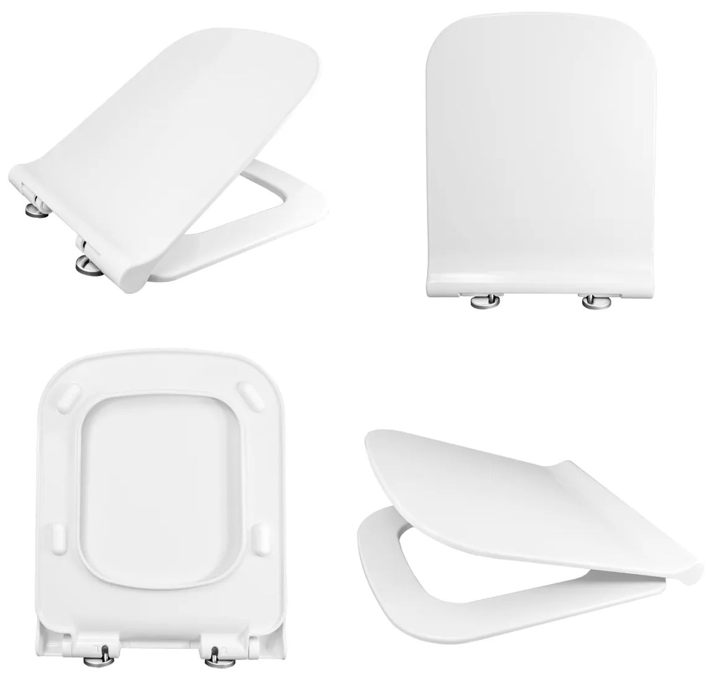 Gamma Viana, toaletné WC sedátko 418(467)x444mm z duroplastu s pomalým zatváraním, biela, ERG-GAM-D6