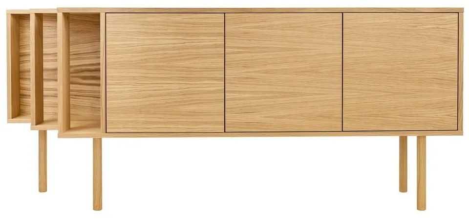 Komoda v dekore duba v prírodnej farbe 189x65x44 cm Shift – Woodman