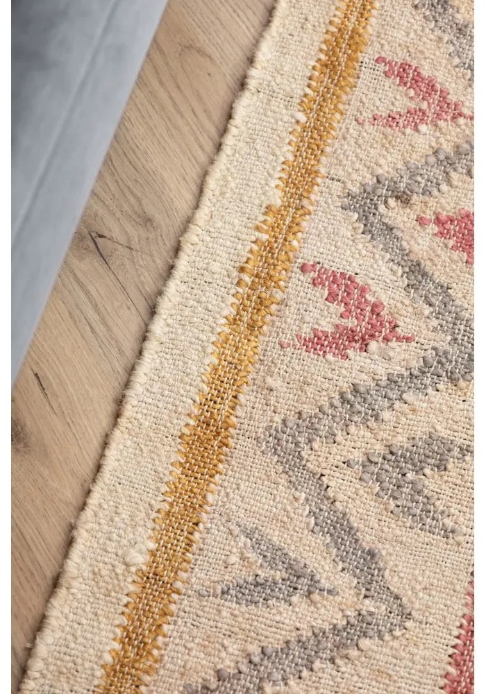 Krémový ručne tkaný jutový koberec 120x170 cm Roya Imani – Elle Decoration