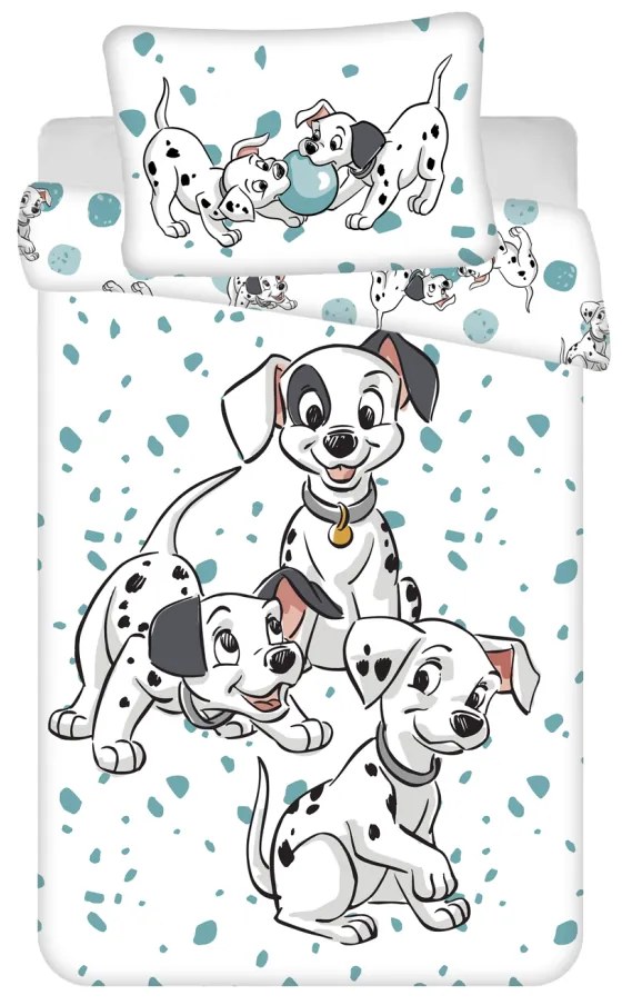 Jerry Fabrics Obliečka do postieľky 101 dalmatincov "Play" 100x135 / 40x60 cm