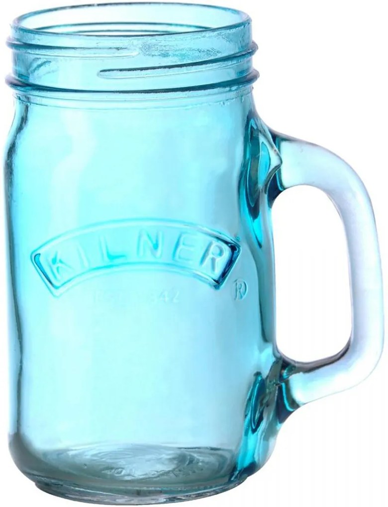 KILNER Pohár s uchom Blue 400 ml