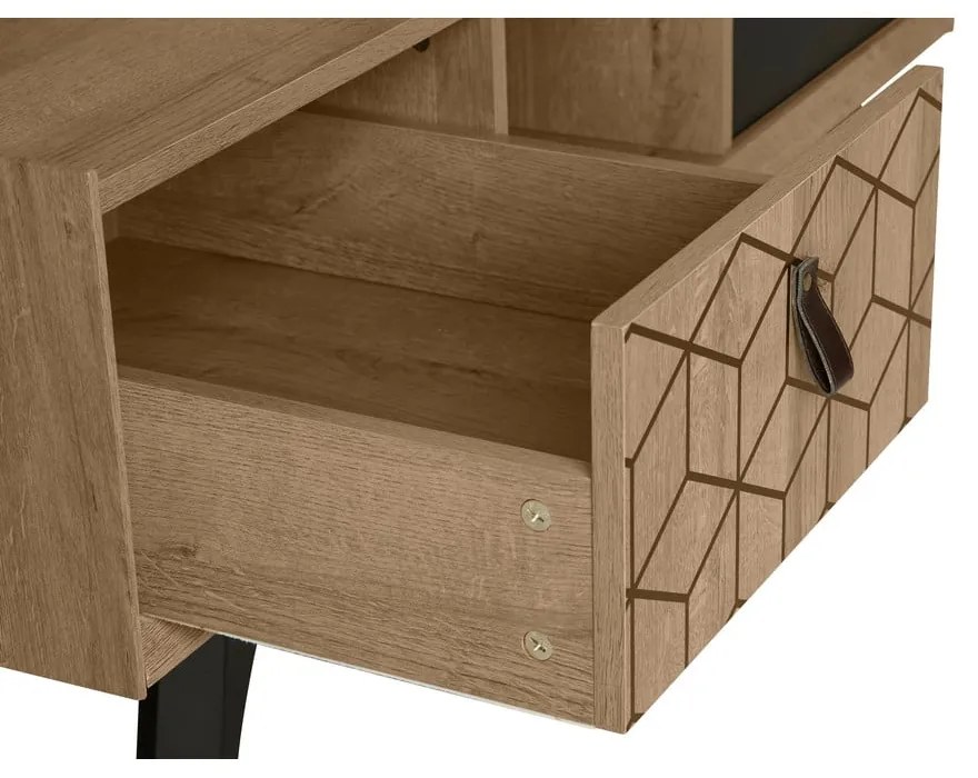 Konferenčný stolík v dekore dubového dreva s 2 zásuvkami Marckeric Ceilan