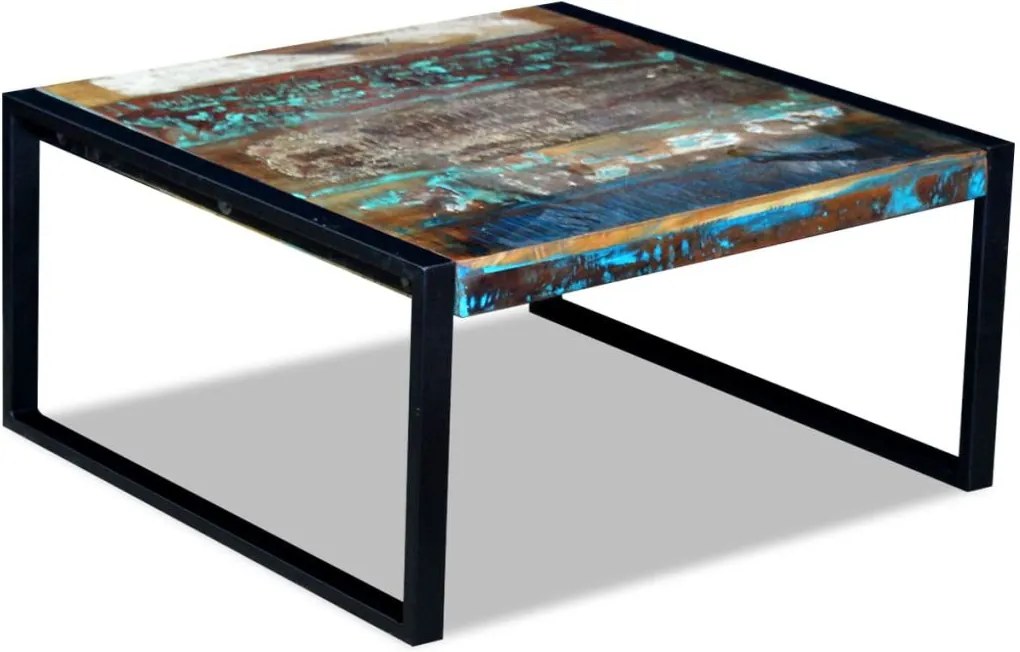 243295 Edco Konferenčný stolík z recyklovaného dreva, 80x80x40 cm