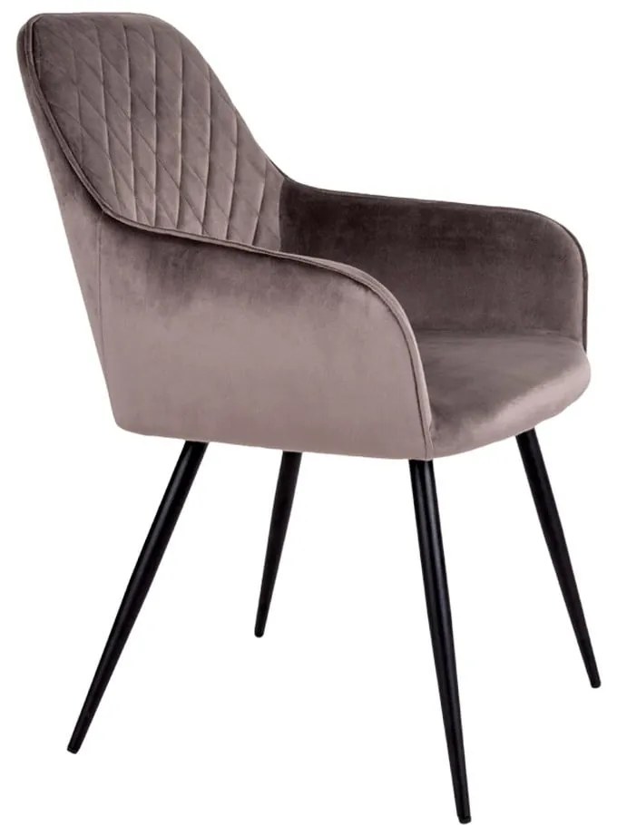 Svetlohnedé čalúnené jedálenské kreslá v súprave s podrúčkami 2 ks Harbo – House Nordic