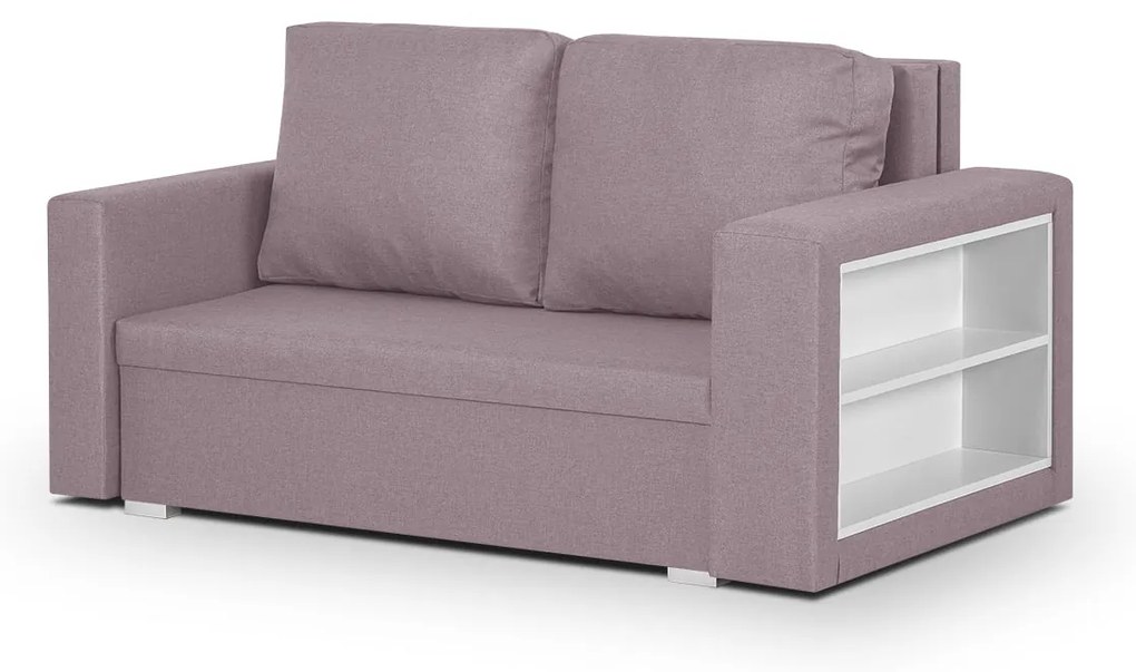 Pohovka pre 2 osoby s funkciou spania DOLAR 1 Ružová