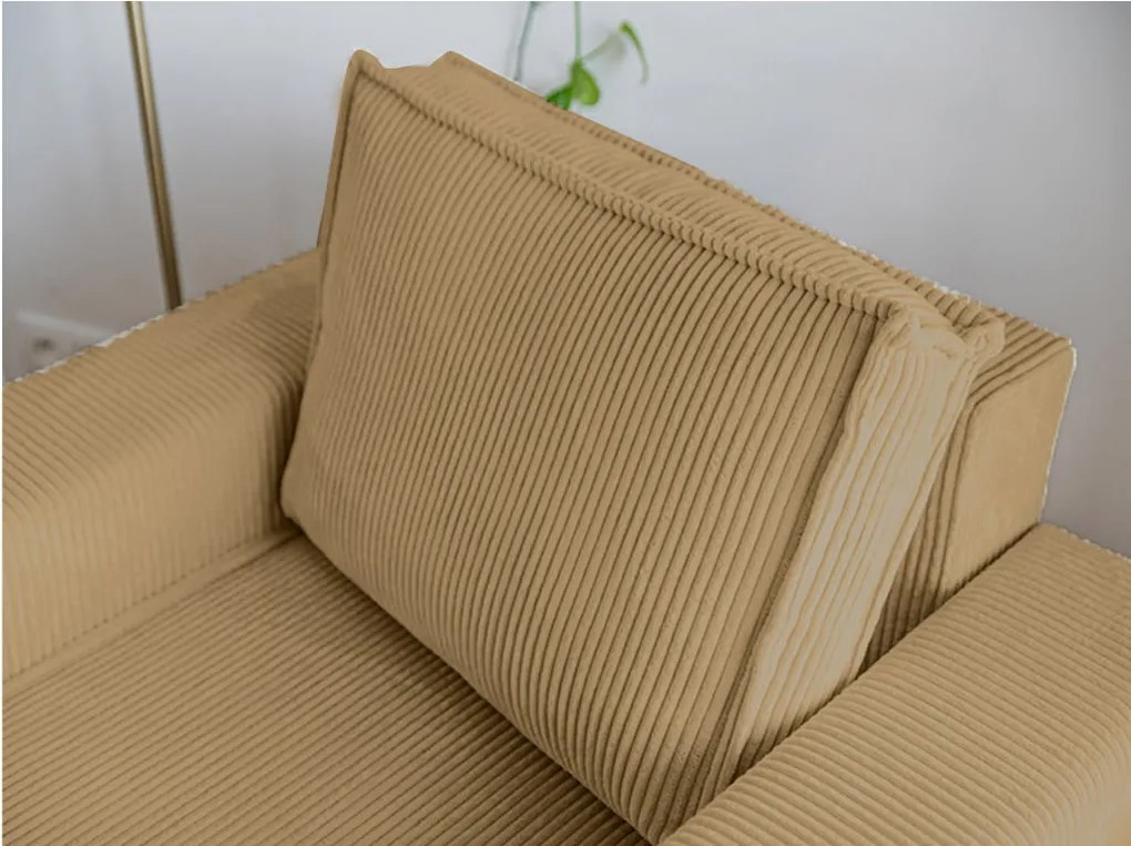 Kreslo s taburetom SMART SET, horčicová