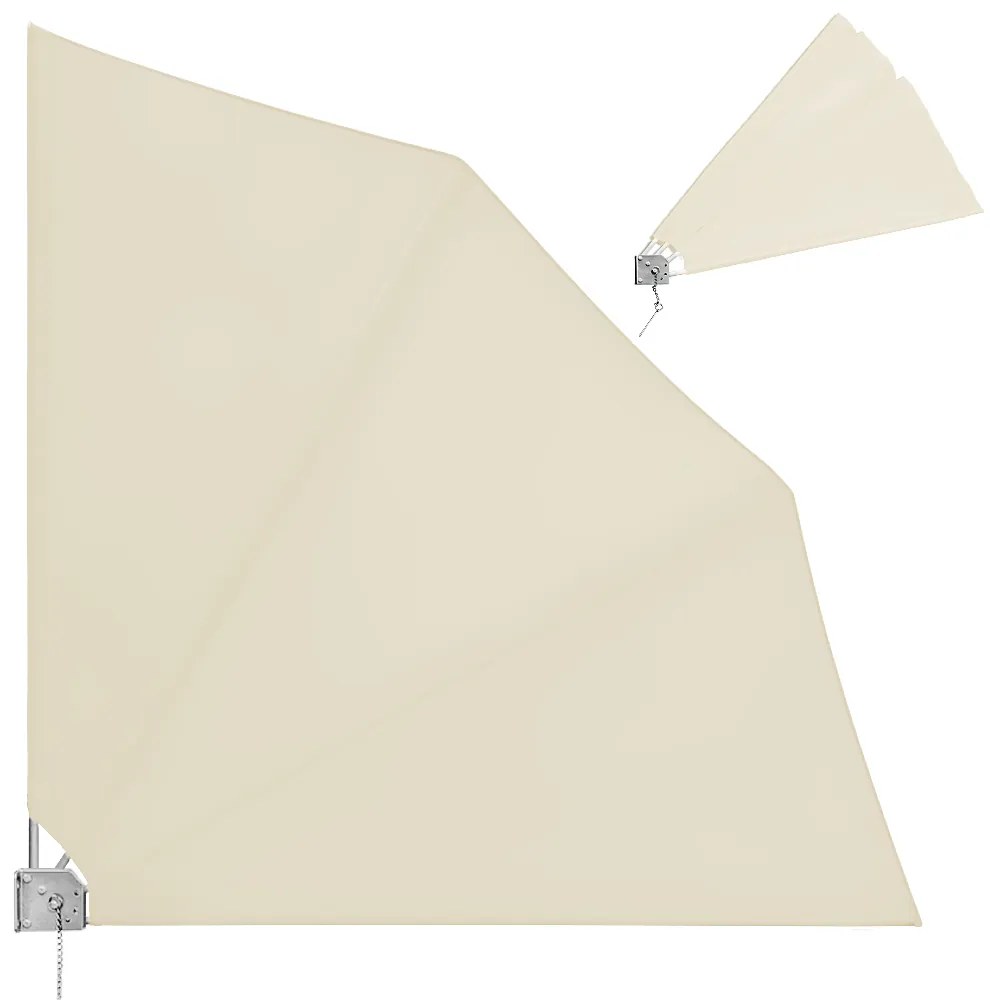 InternetovaZahrada Balkónová skladacia zástena 140x140 cm - béžová