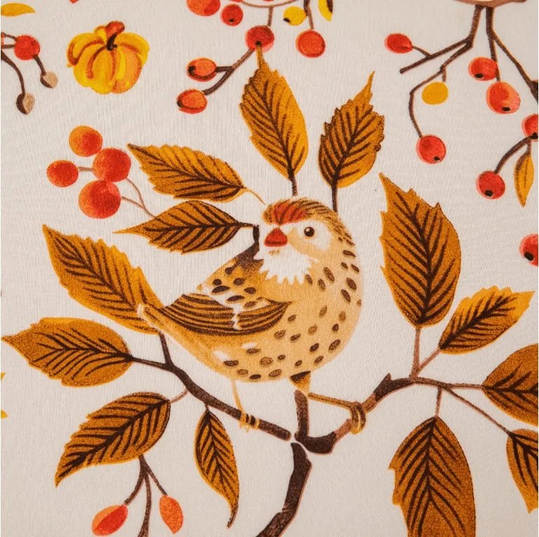 Plachta z mikrovlákna BIRDS PUMPKIN hnedé 90x200 cm