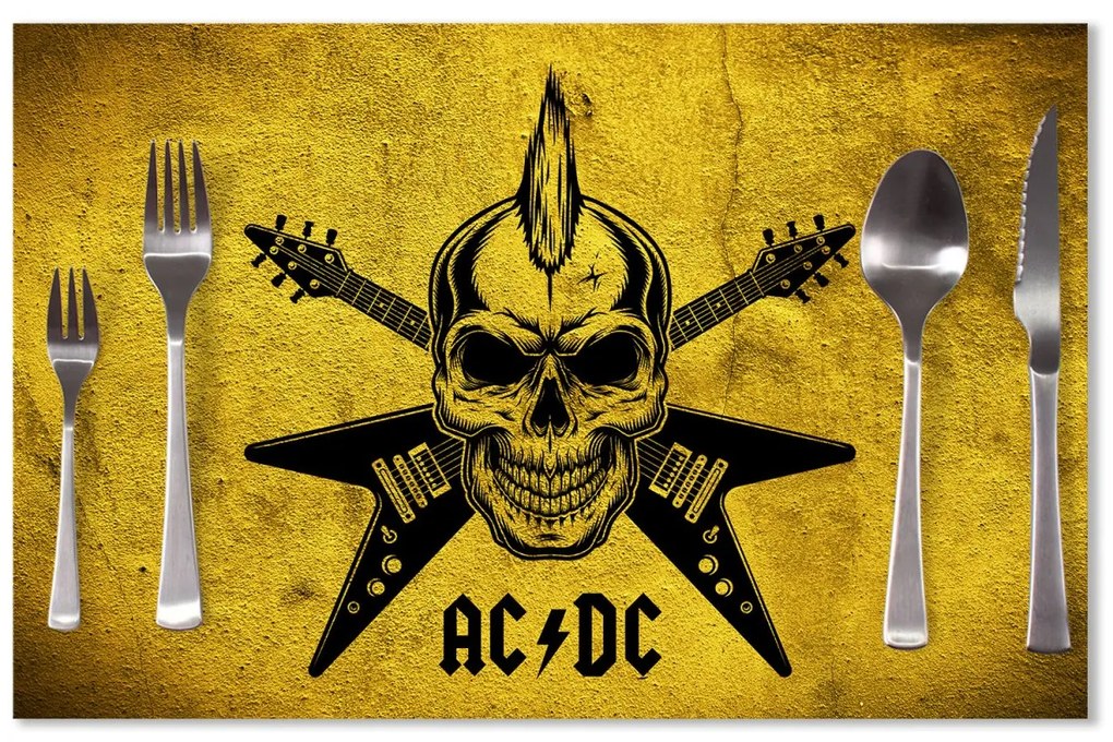 Sablio Prestieranie ACDC Lebka: 40x30cm