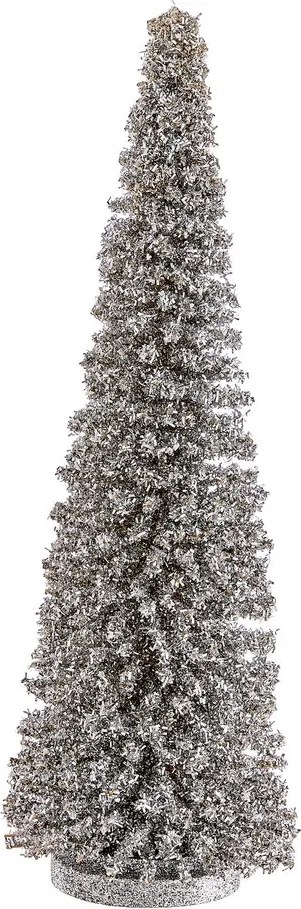 X-MAS Dekoračná jedľa trblietavá 45 cm - strieborná