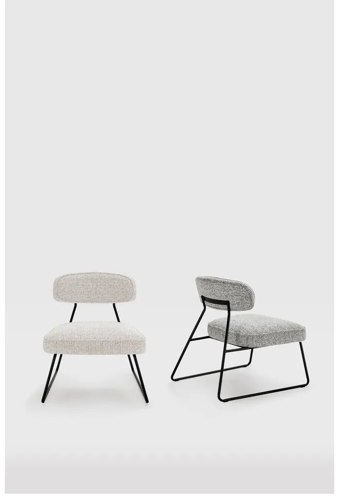 Čierno-biele kreslo Elon – Marckeric