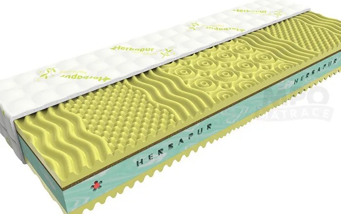 MPO HERBAPUR H CAMILA matrac s pamäťovou penou Harmanček 160x200 cm S bylinkami