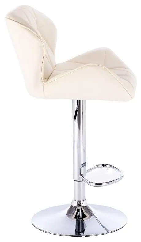 LuxuryForm DESIGN Barová stolička MILANO na striebornom tanieri - krémová