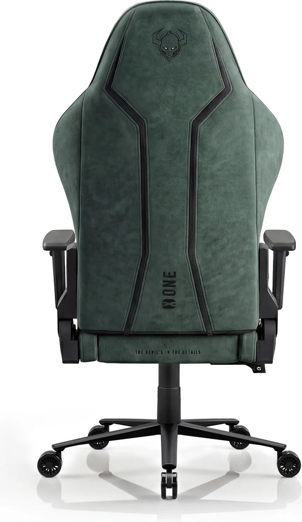 Herné kreslo z látkovým poťahom Normal Size, čierny-zelený: Diablo X-One 2.0 Forest Green